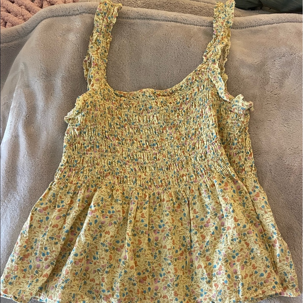 Yellow floral top